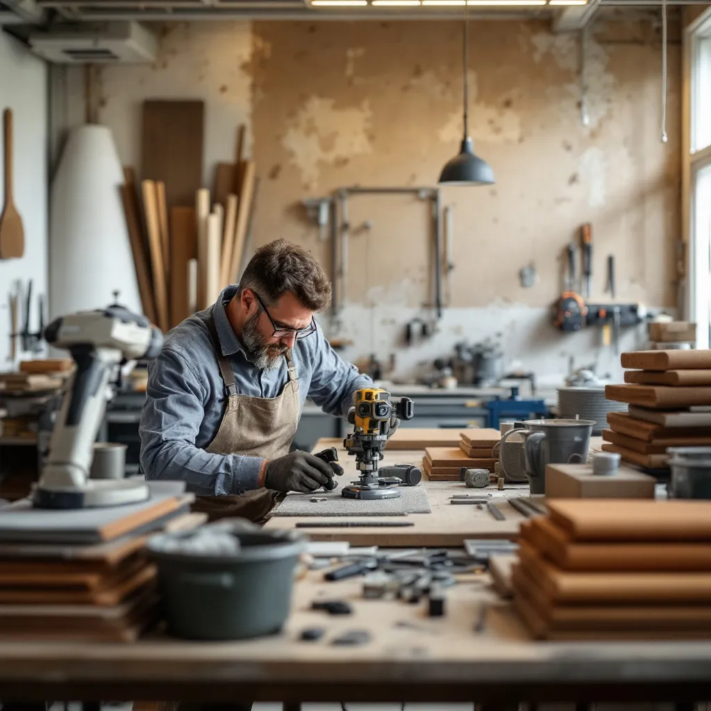 Artisan couvreur à l'œuvre sur une toiture à Toulon