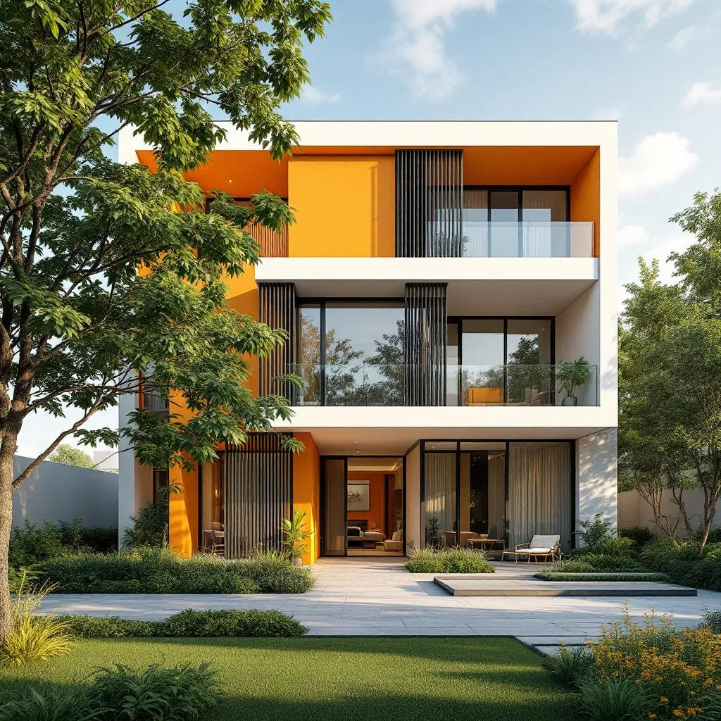 Un immeuble neuf moderne avec des finitions de haute qualité