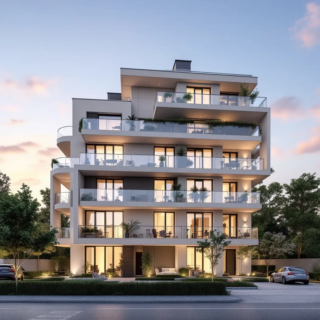 Vue panoramique d'un programme immobilier neuf en France