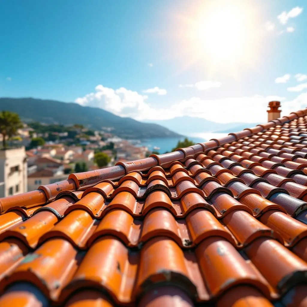 Toiture rénovée à Nice avec vue sur la mer