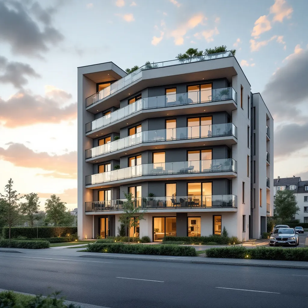 Vue panoramique d'un programme immobilier neuf en France