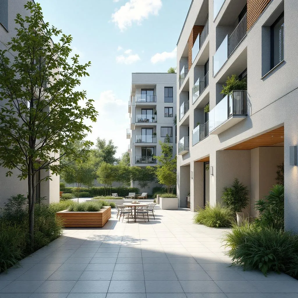 Immeuble neuf moderne à Paris