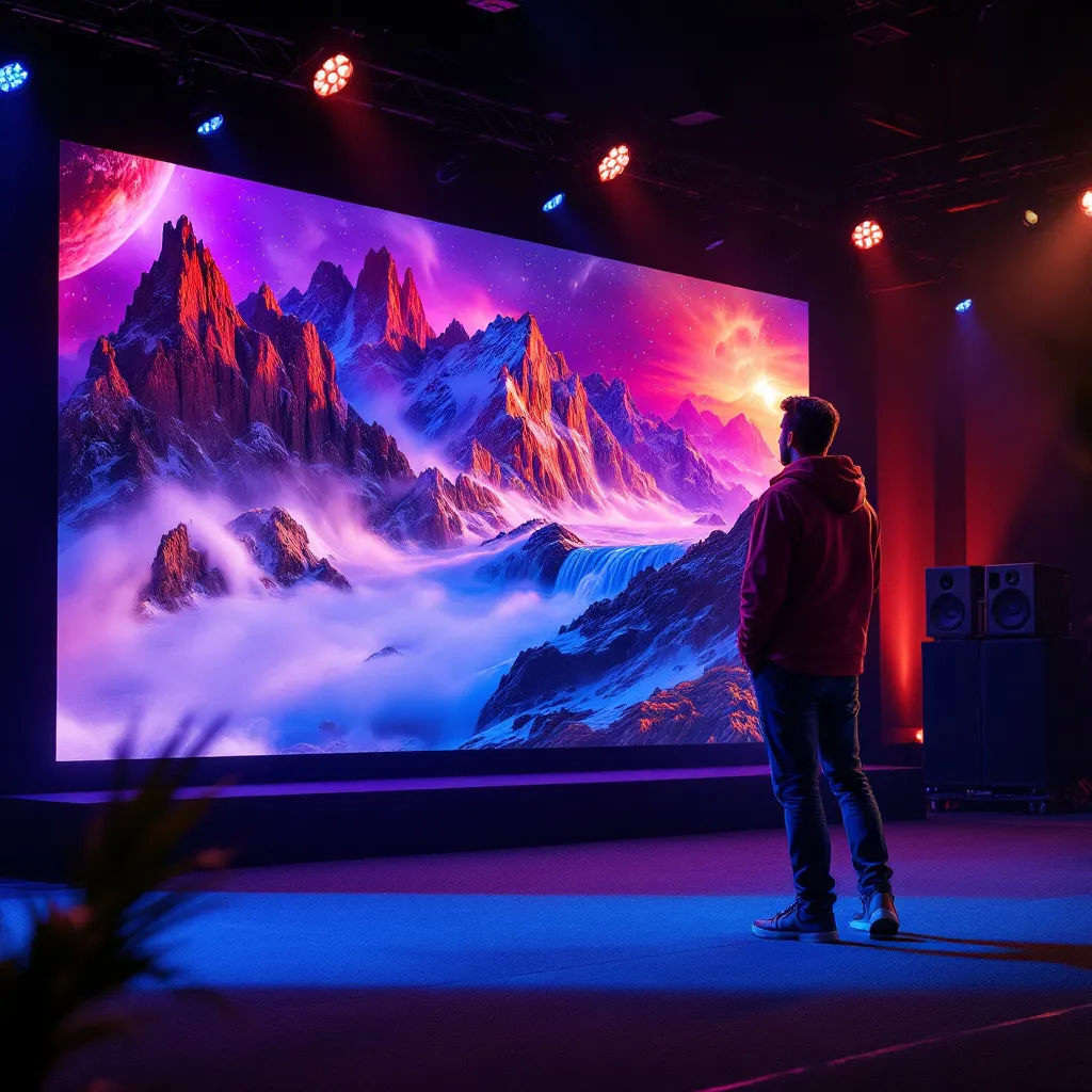 Écran LED 2.6 installé pour un événement en plein air