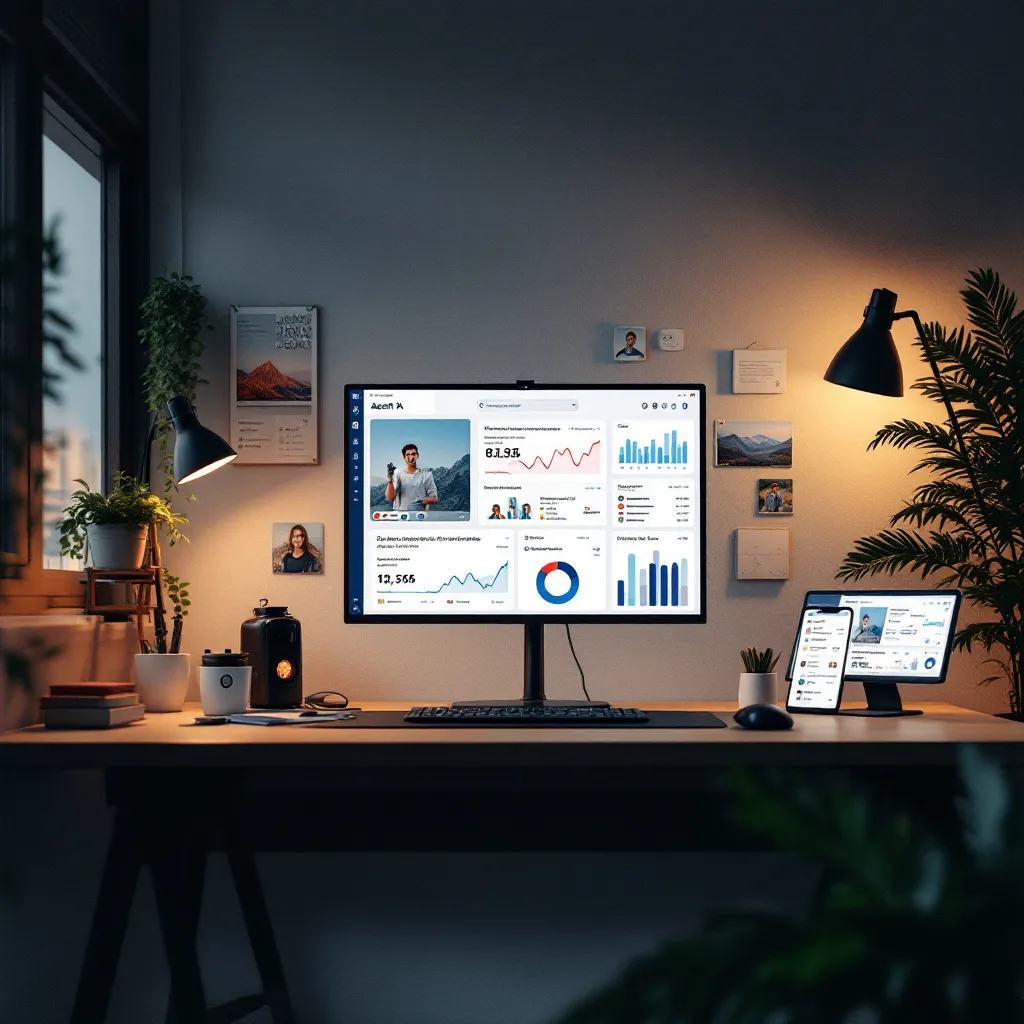 Agent IA SEO analysant les données pour un réseau d'influenceurs