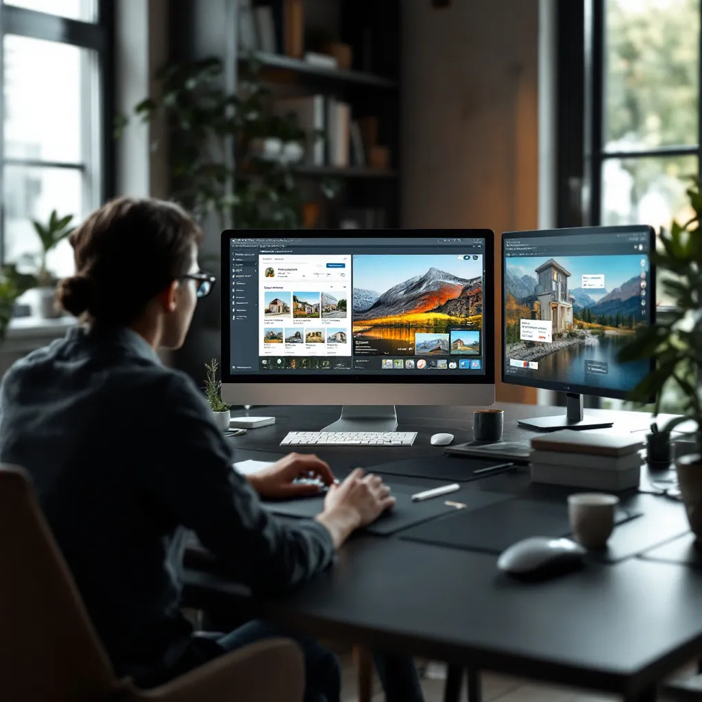 Vue immersive d'une recherche immobilière numérique en 2026
