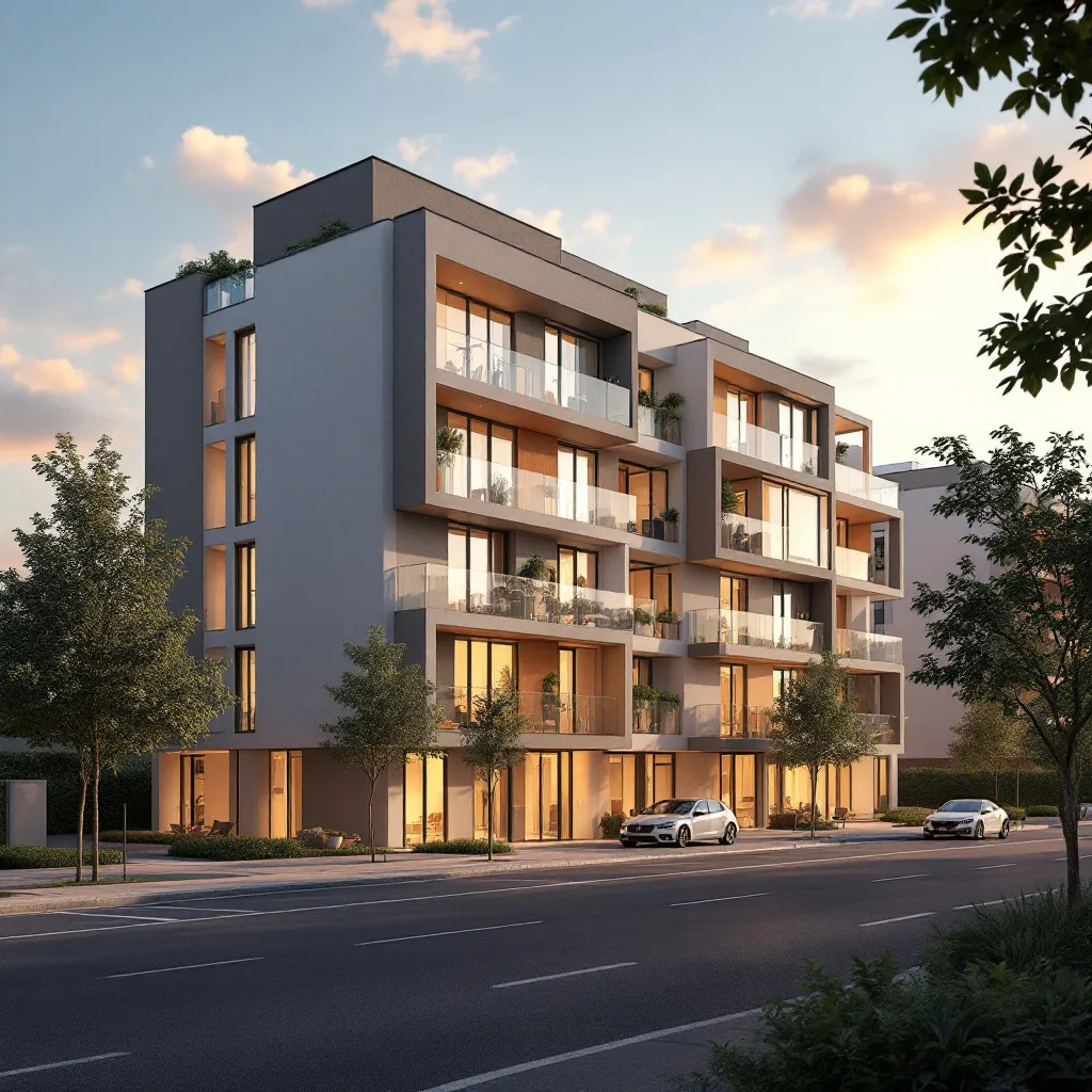 Vue d'un immeuble neuf en France pour investissement locatif