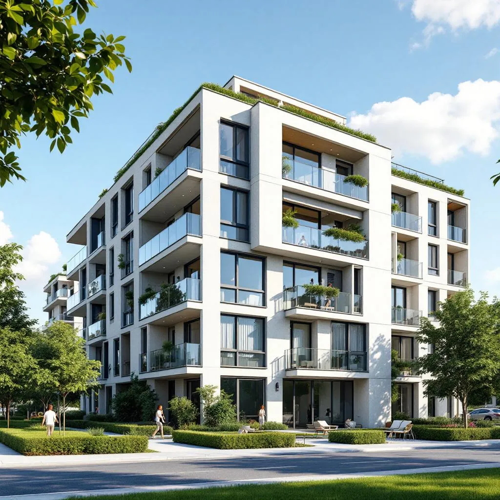 Immeuble neuf moderne en France