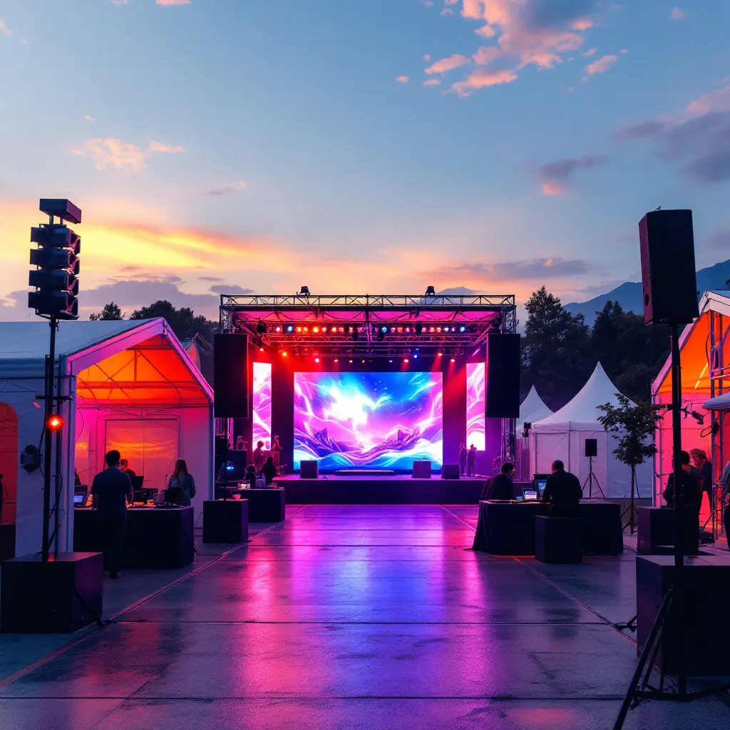 Exemple de structure audiovisuelle modulable en location