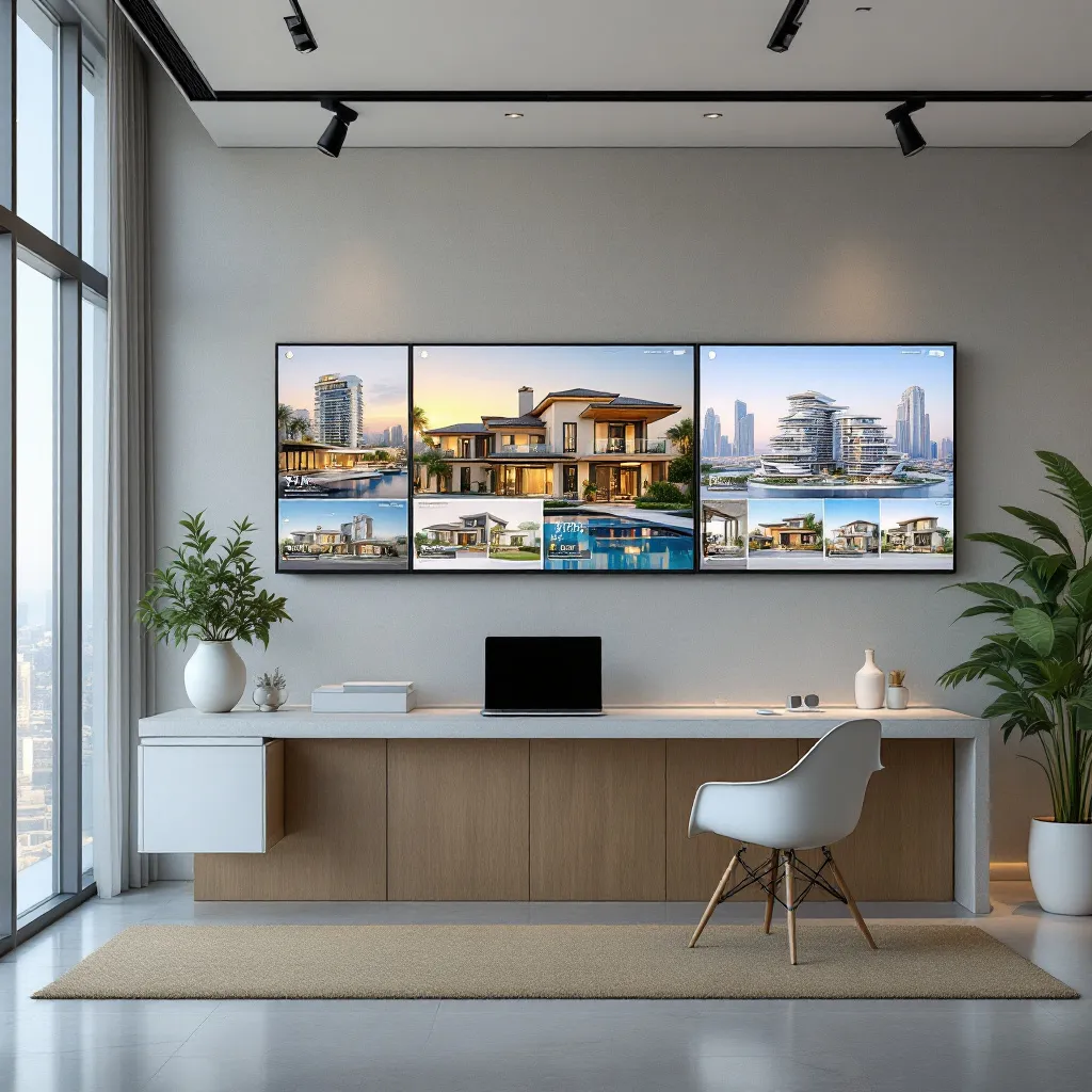 Vue aérienne du marché immobilier de Dubaï