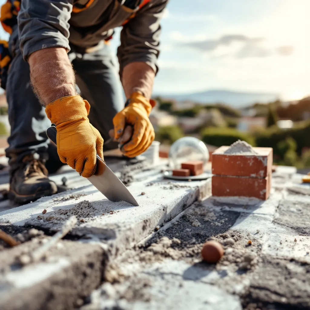 maçonnerie couverture Var à Toulon avec un focus sur une cheminée en rénovation