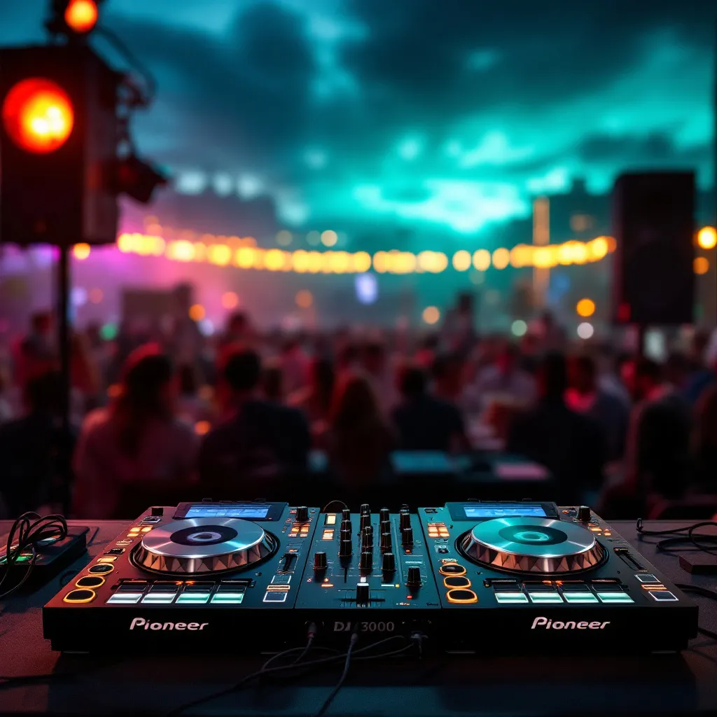 Pioneer CDJ3000 en utilisation lors d'un événement DJ