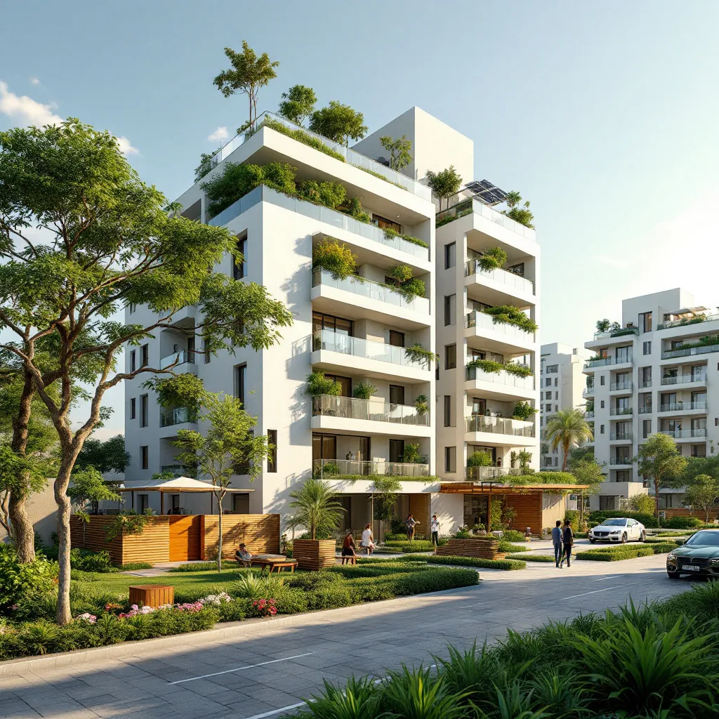 Dubai skyline with eco-friendly apartments
