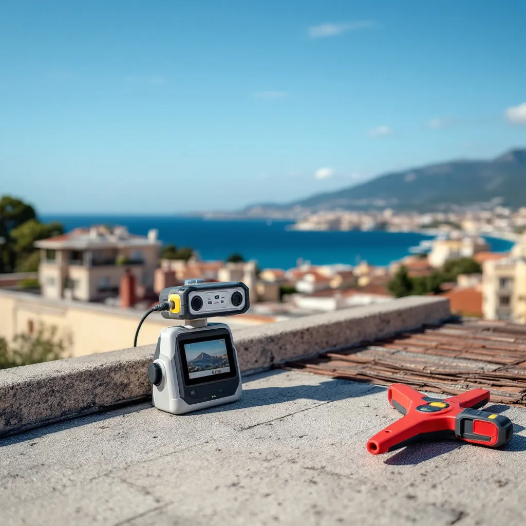 Toiture à Nice avec vue sur la mer