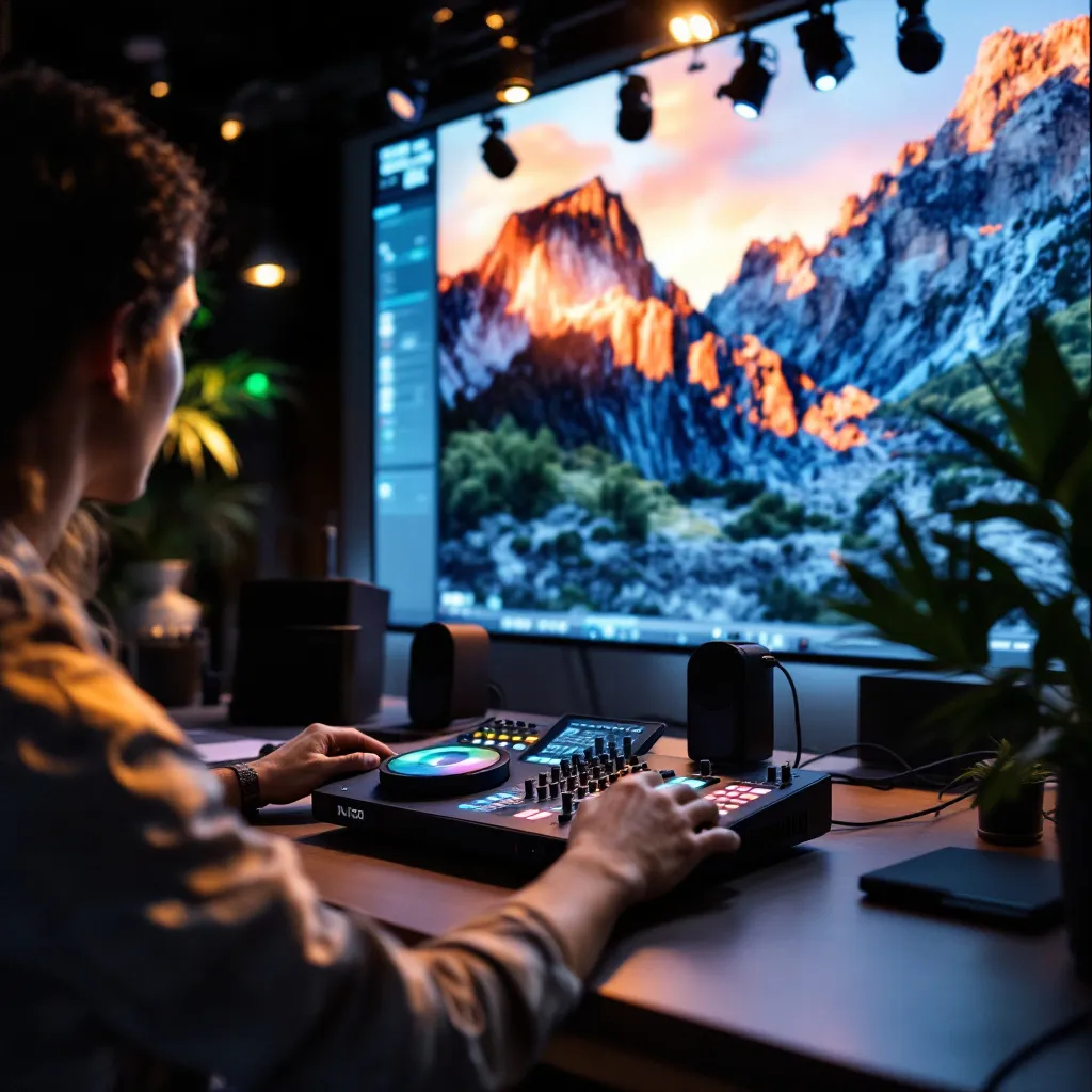 Vue d'ensemble du système RIO 32 utilisé lors d'un événement professionnel