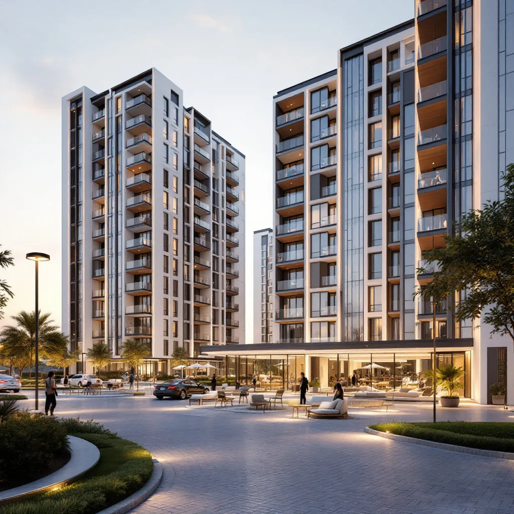 Off-plan Apartments in Dubai: Hidden Gems of 2026 2 Vue panoramique des appartements en construction à Dubaï