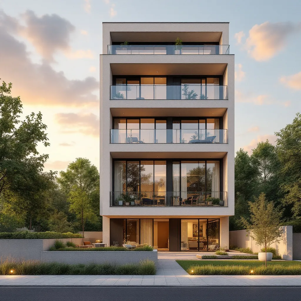 Vue panoramique d'un programme immobilier neuf en France