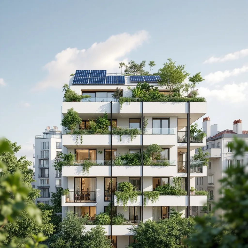 Vue d'un programme immobilier neuf éco-responsable en France