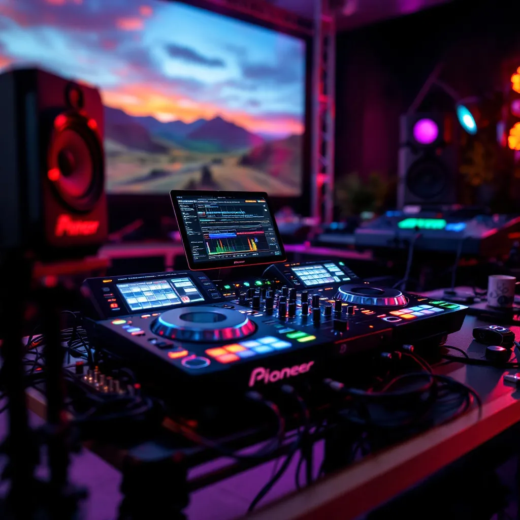 Pioneer CDJ3000 en action lors d'un événement professionnel audiovisuel