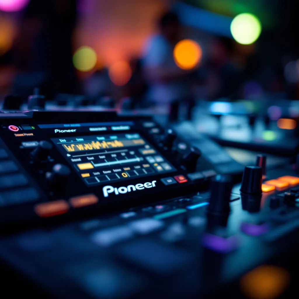 DJ utilisant le Pioneer CDJ3000 lors d'un événement en plein air