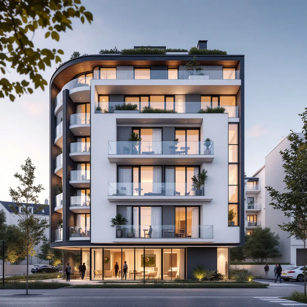 Vue d'ensemble d'un programme immobilier neuf en France