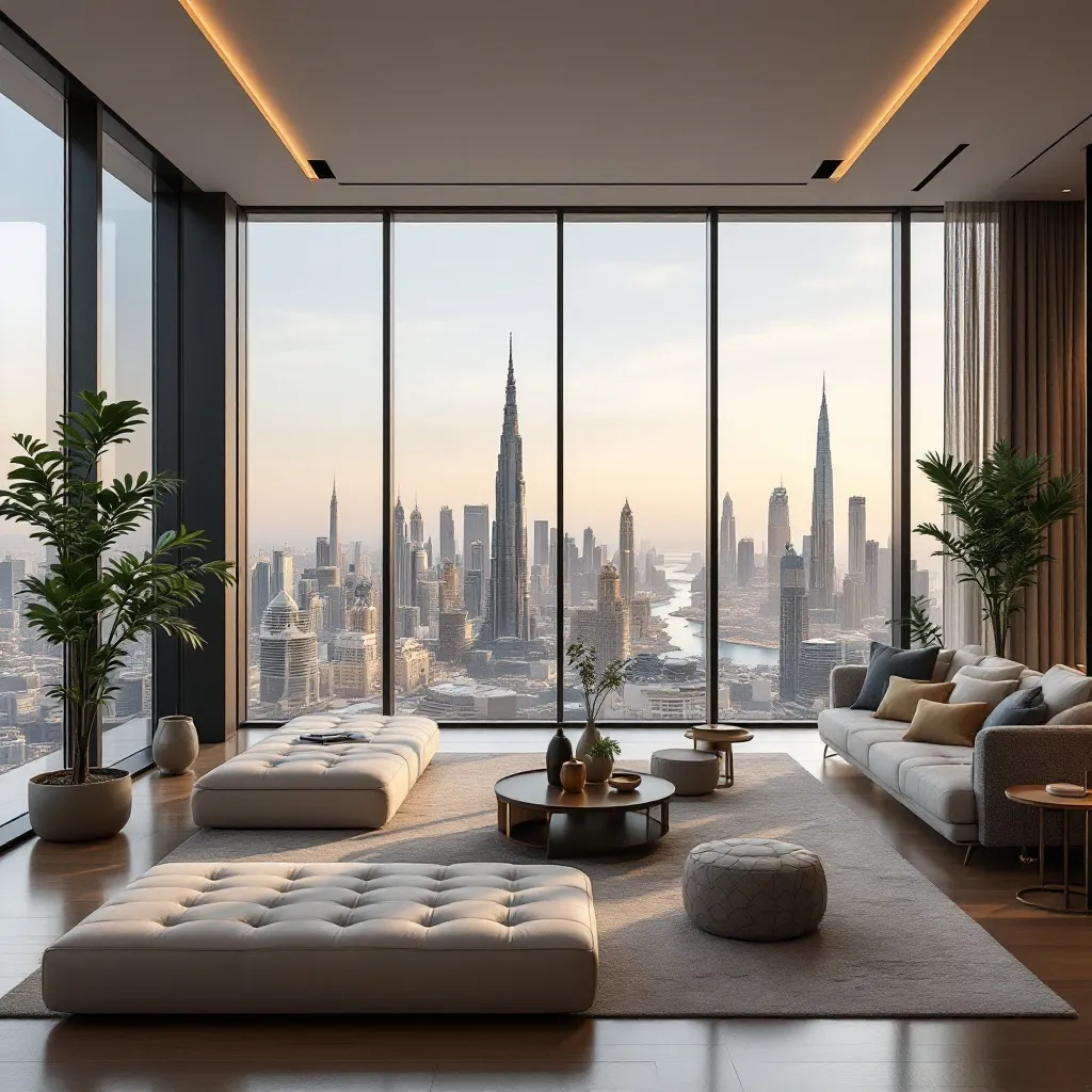 Vue panoramique des résidences de luxe en hauteur à Dubaï