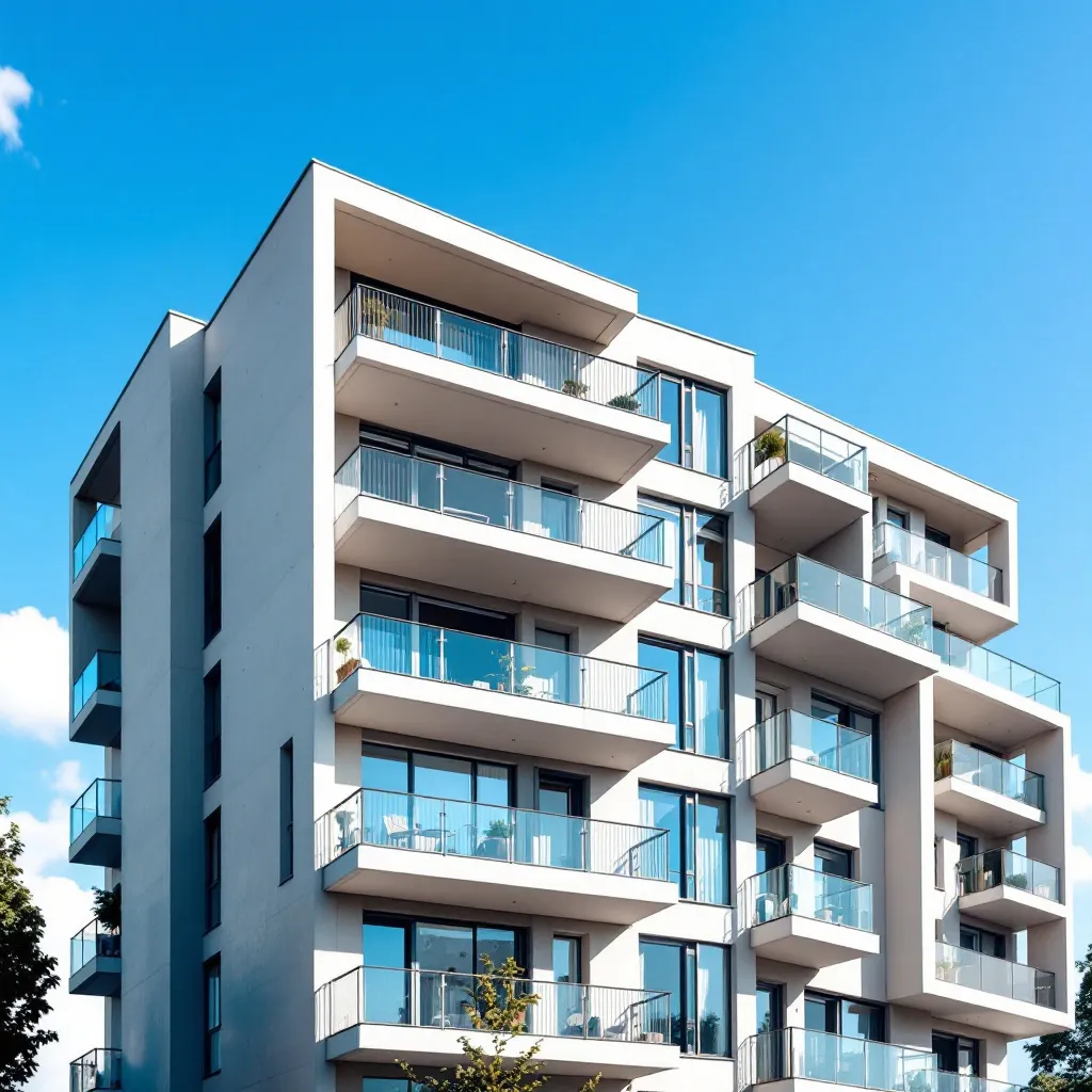 Vue aérienne d'un programme immobilier neuf en France