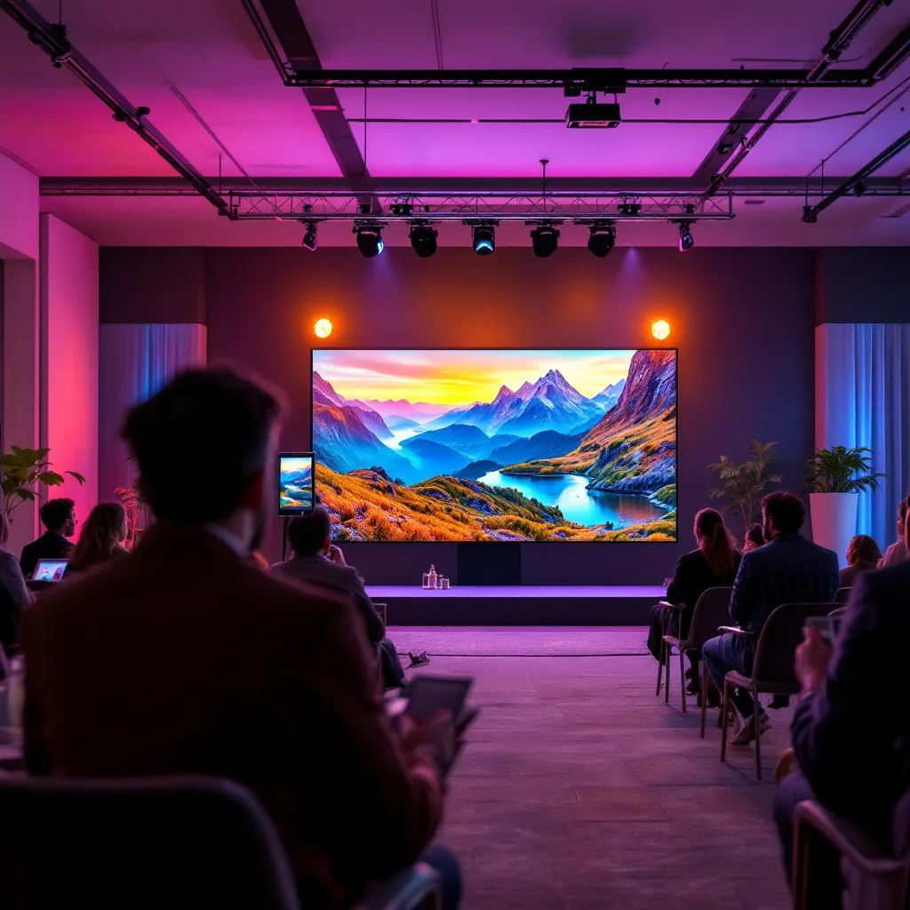 Écran LED 2.6 en action lors d'un événement