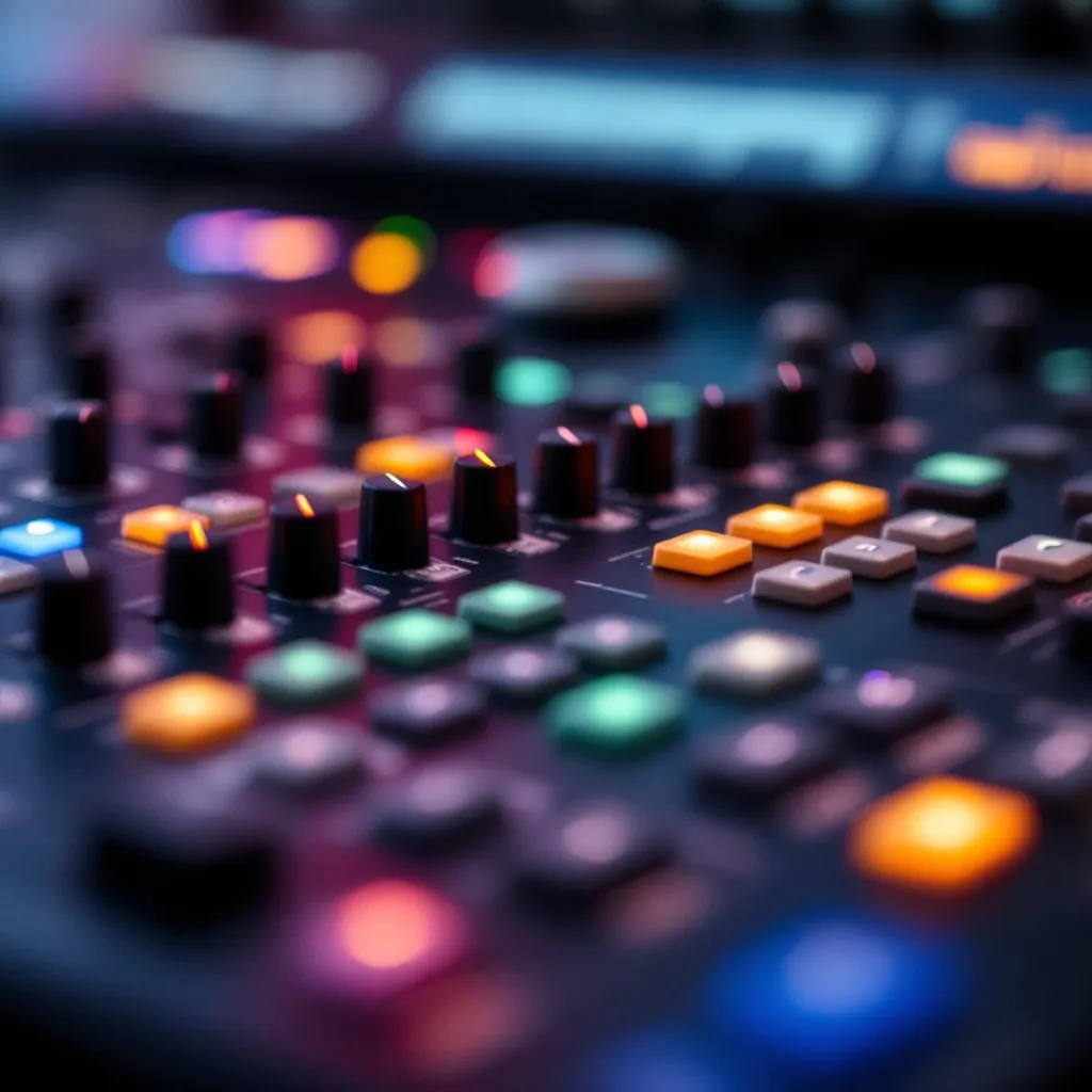 Table de mixage Roland V160 en action lors d'un événement