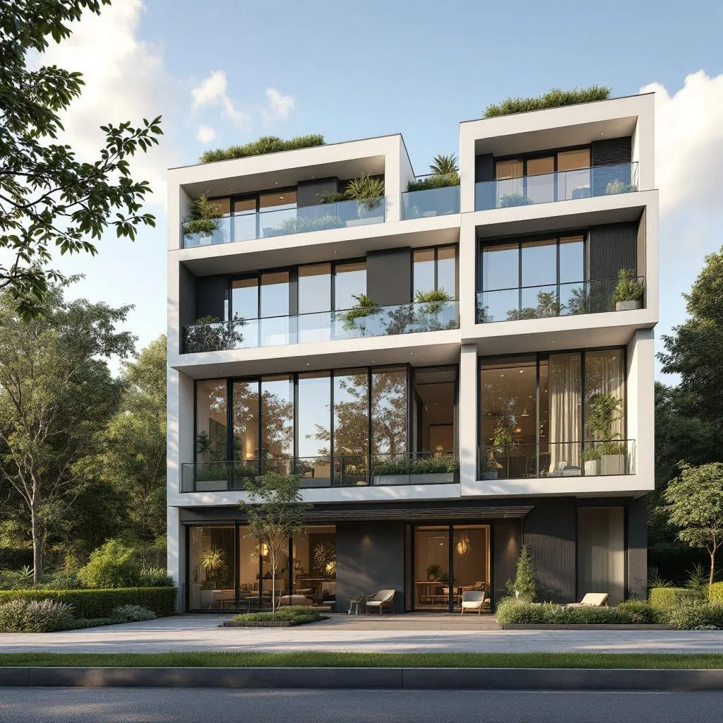 Vue d'un programme immobilier neuf en France