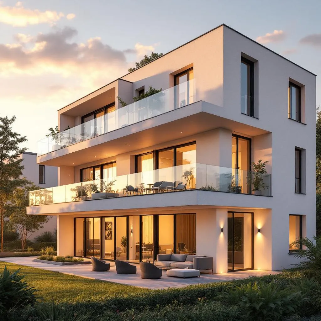 Vue panoramique d'un programme immobilier neuf en construction en 2026