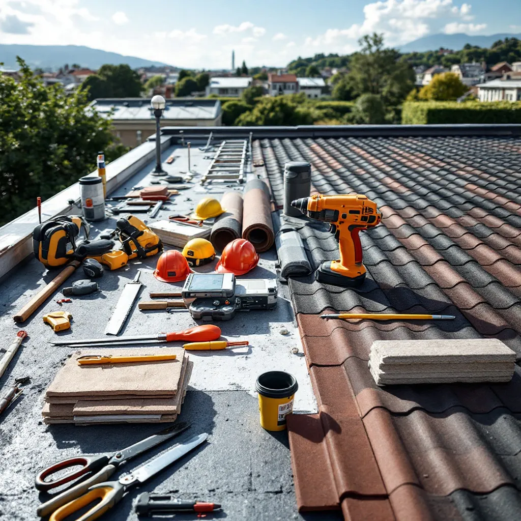 Artisan couvreur en action sur une toiture à Toulon