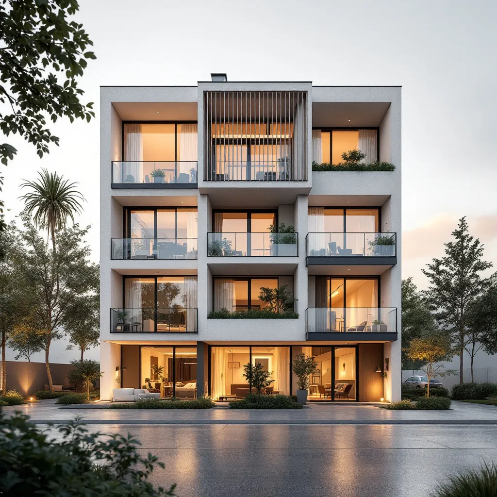 Vue d'ensemble d'un complexe immobilier neuf en France