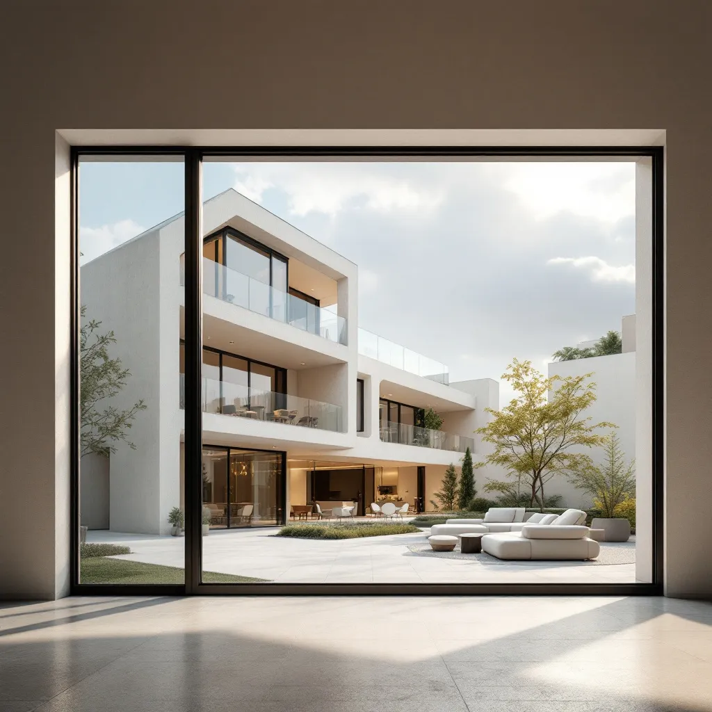 Vue moderne d'un programme immobilier neuf en France, Paris