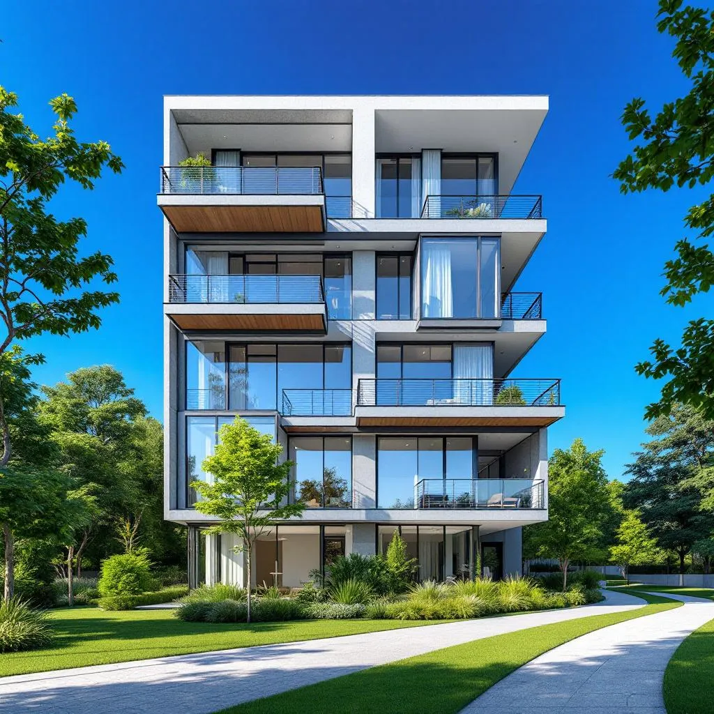 Vue d'un programme immobilier neuf en France