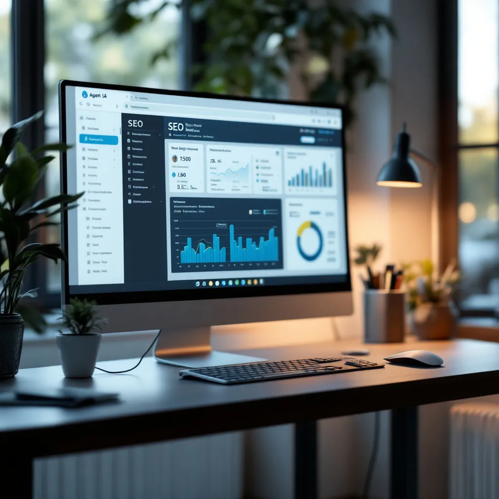 Illustration de l'optimisation SEO multilingue avec un agent IA SEO
