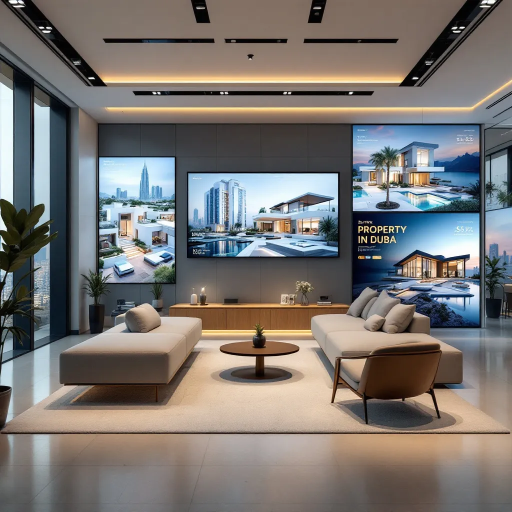 Vue panoramique de Dubaï avec ses gratte-ciels emblématiques et ses projets immobiliers de luxe