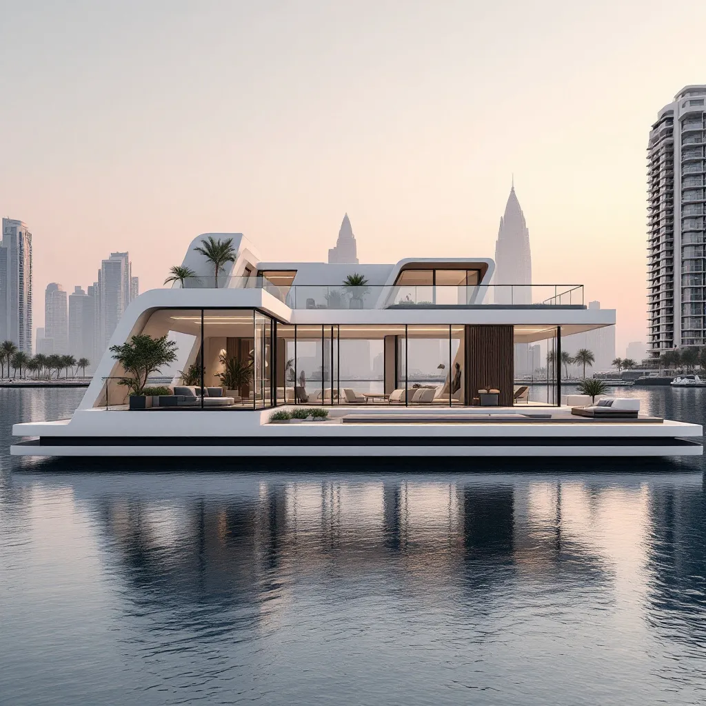 Floating luxury homes in Dubai's waterfront