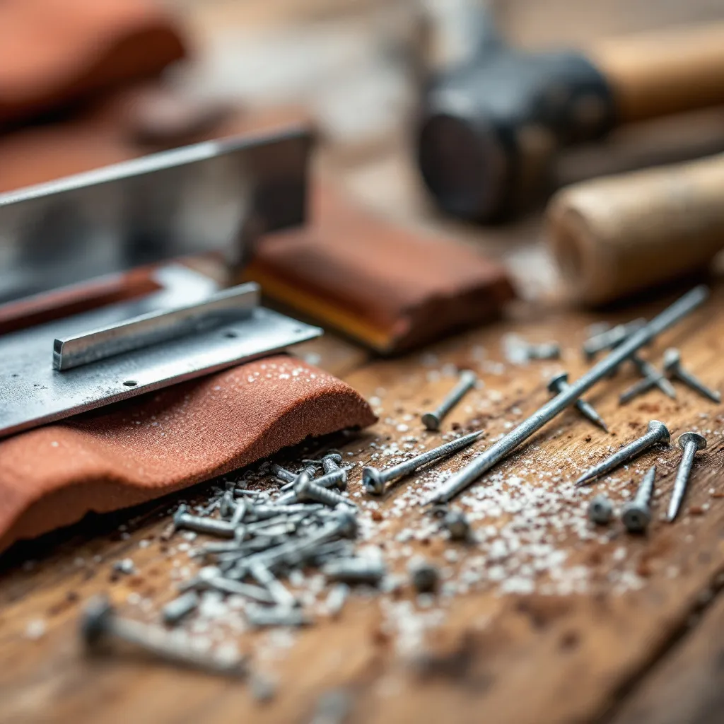 Artisan couvreur travaillant sur une toiture en pente