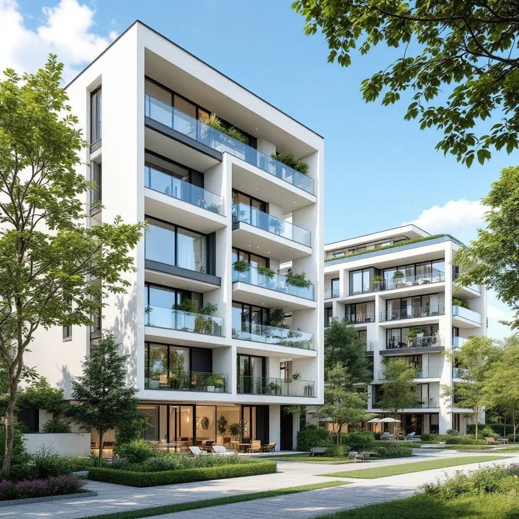 Vue d'ensemble sur un programme immobilier neuf en France