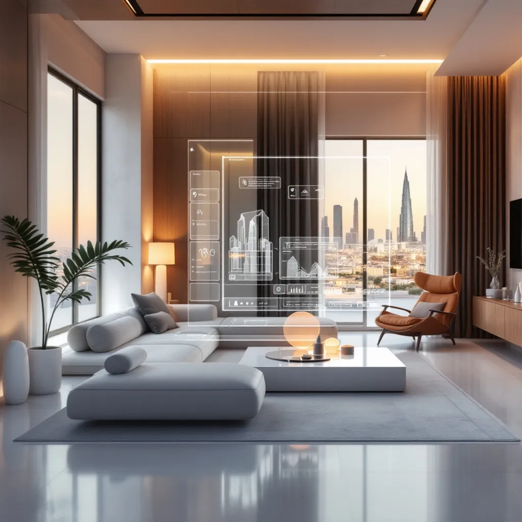 Dubai skyline and Metaverse integration