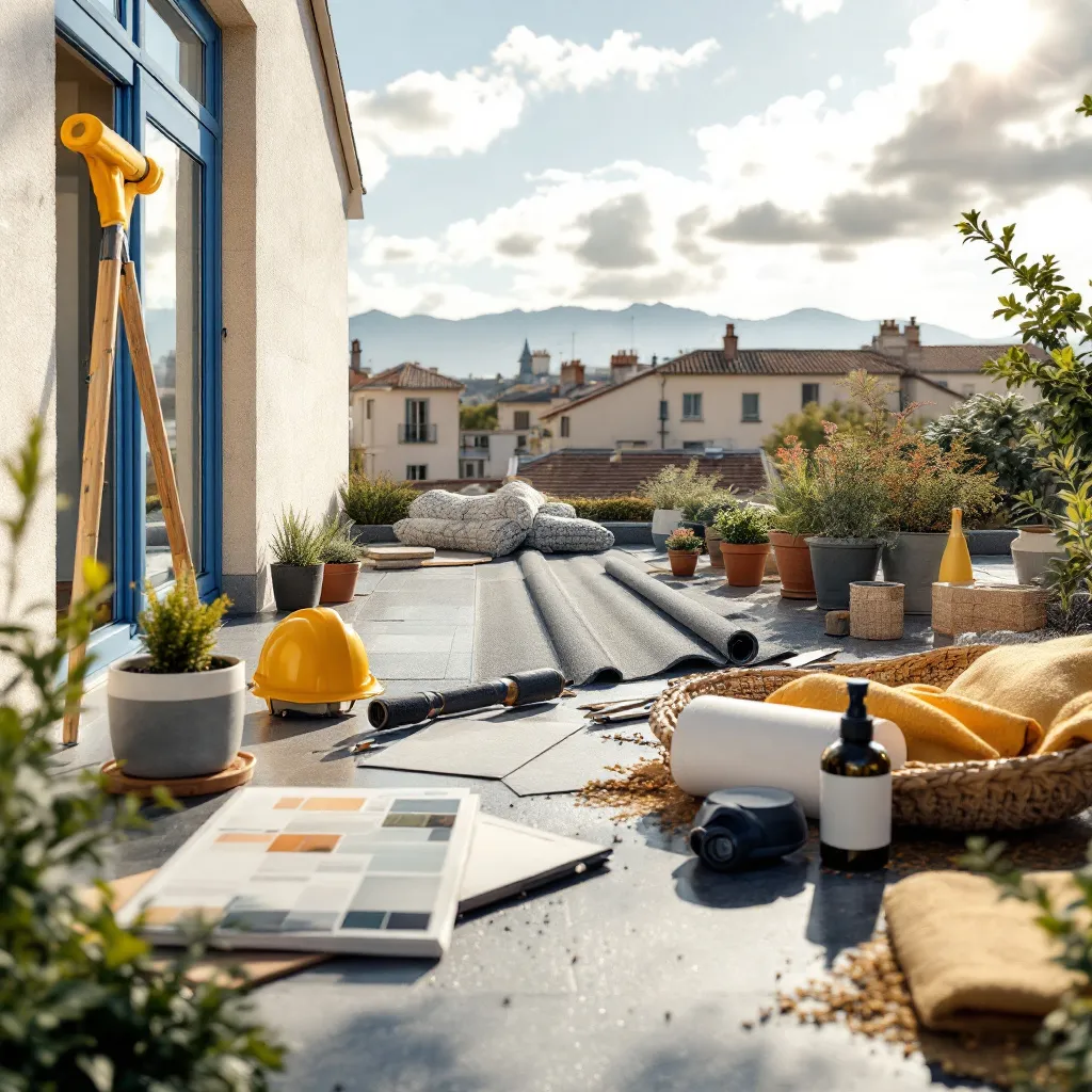 Exemple de toiture rénovée avec technologie autoréparante à Toulon
