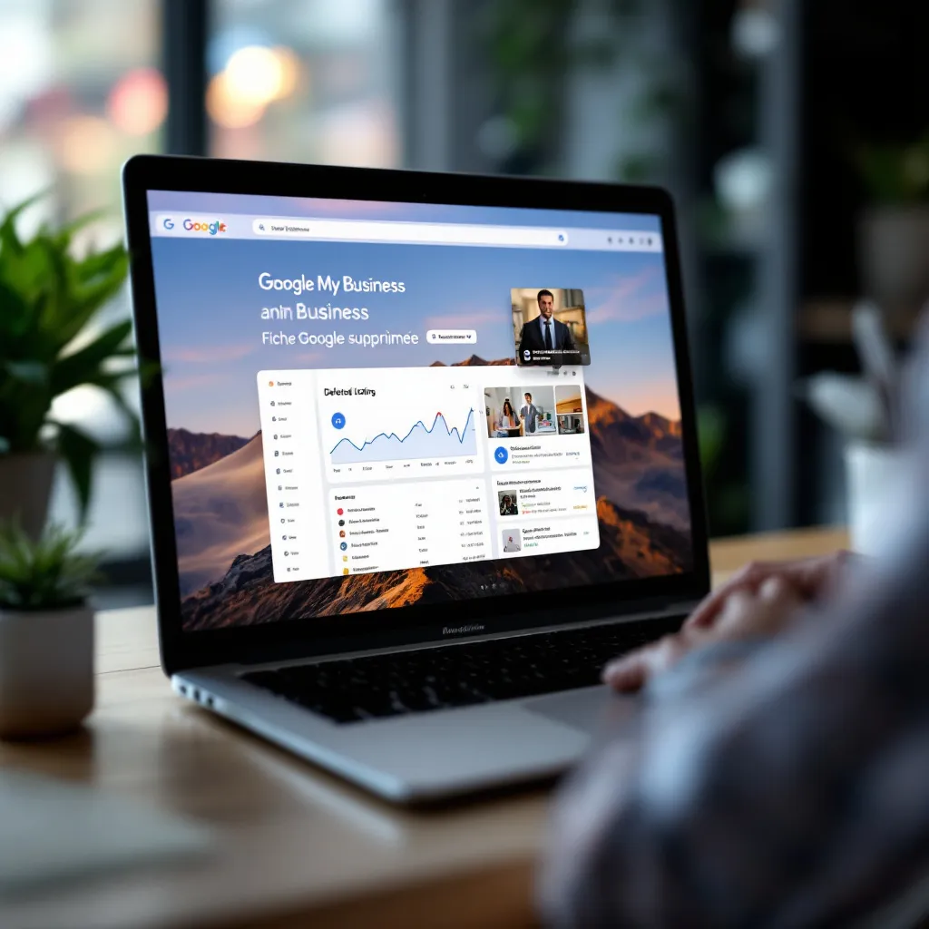Illustration de la gestion des fiches Google