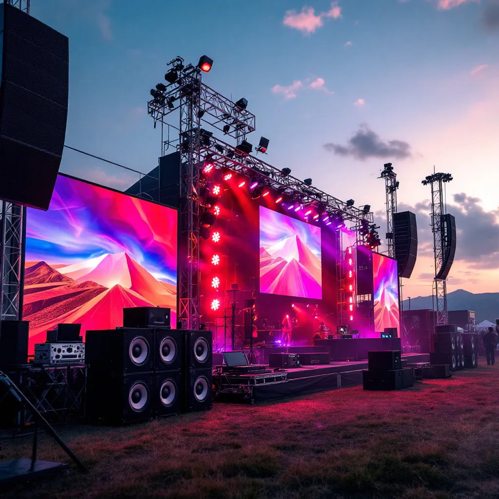 Matériel audiovisuel D&B Audiotechnik pour festivals