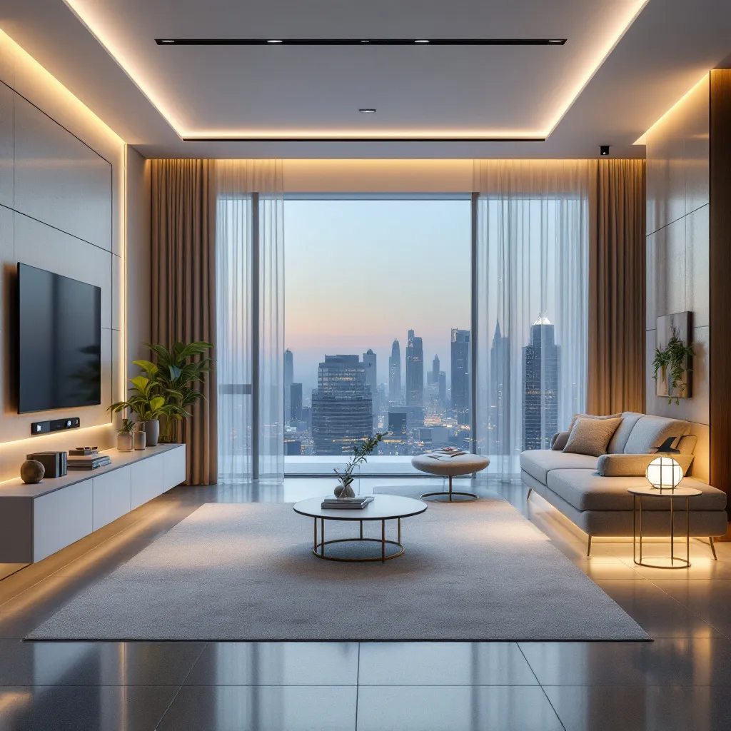 Smart home technology in a luxury Dubai apartment