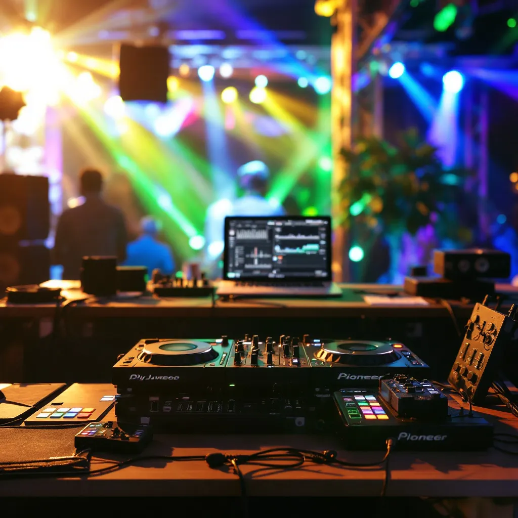 Pioneer CDJ3000 en utilisation par un DJ professionnel lors d'un événement