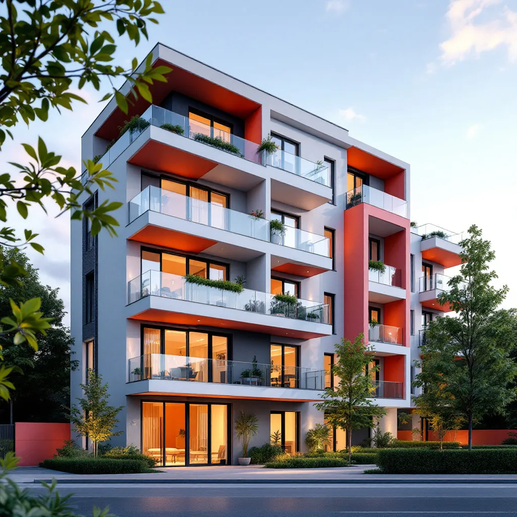 Vue panoramique d'un programme immobilier neuf en France