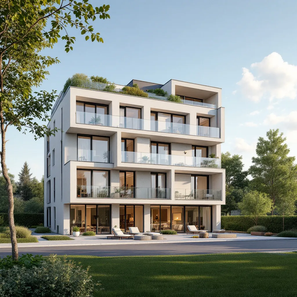 Vue d'un immeuble neuf en France