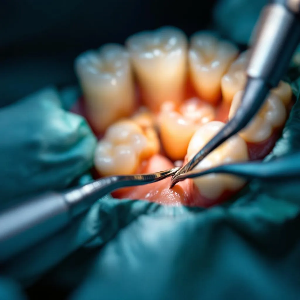 Procédure d'extraction de dents de sagesse