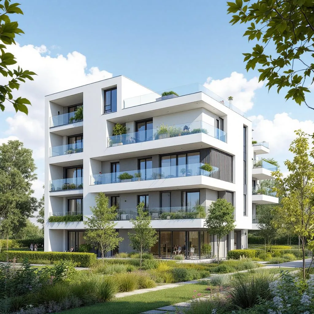 Vue d'un programme immobilier neuf en France