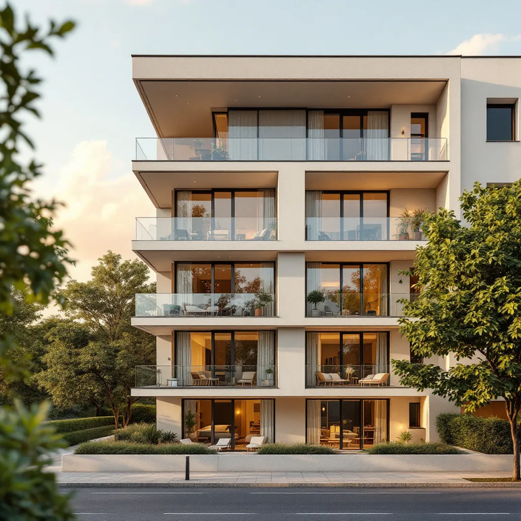 Vue d'un immeuble neuf à Paris, 2026